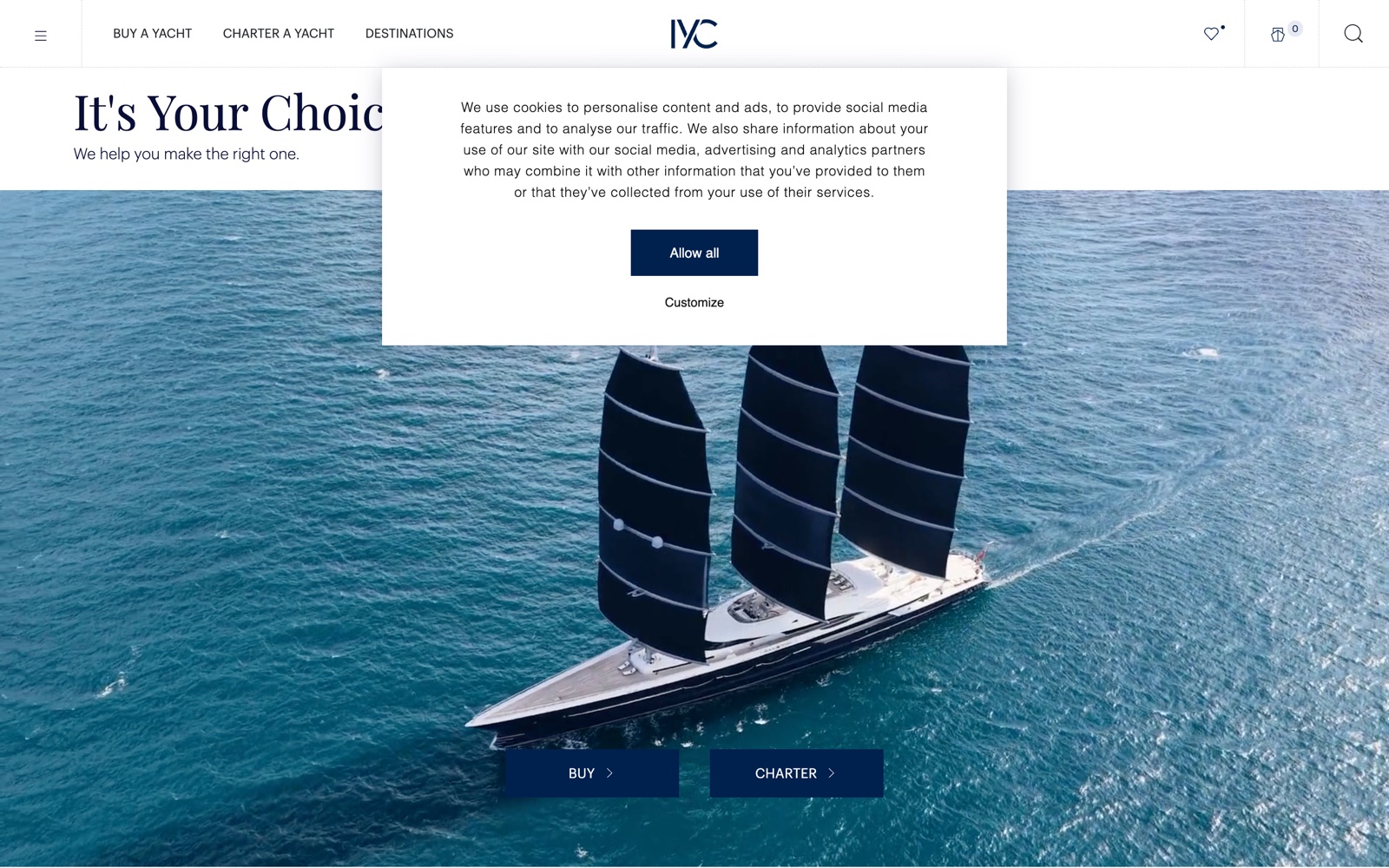 The IYC homepage